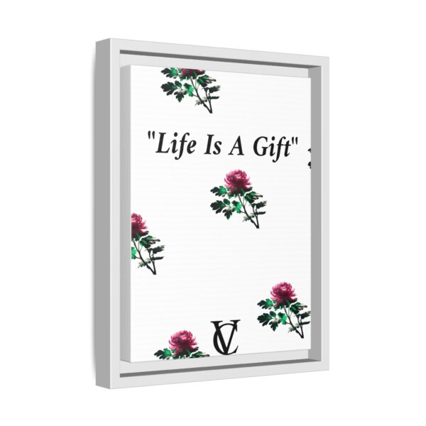 "Life Is A Gift" Matte Canvas (Framed) - Image 4